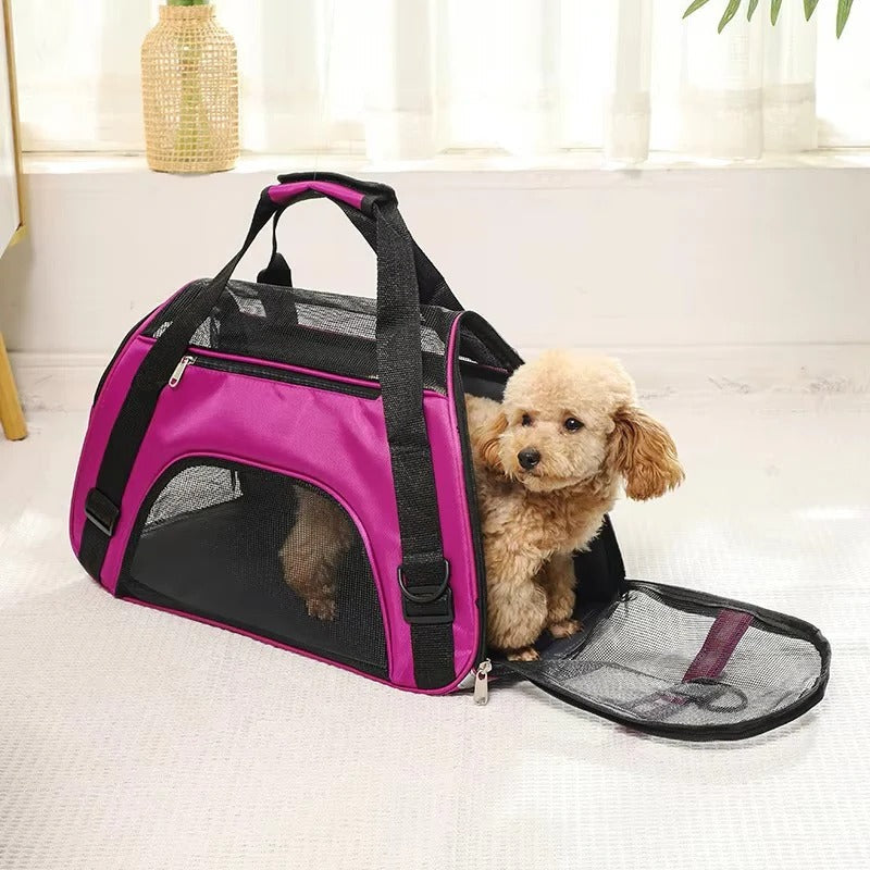 Lightweight Breathable Mesh Pet Carrier Bag for Small Dogs & Cats - Comfortable Travel Solution