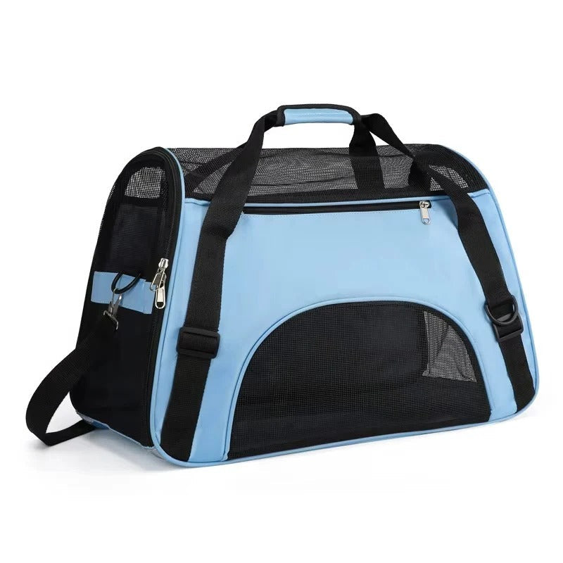 Lightweight Breathable Mesh Pet Carrier Bag for Small Dogs & Cats - Comfortable Travel Solution