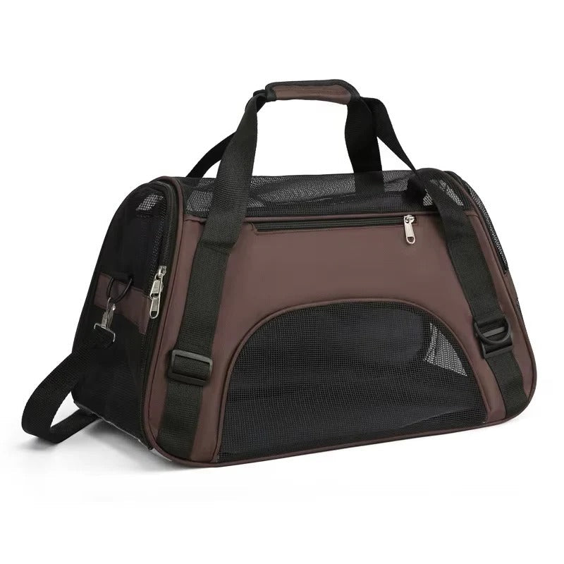 Lightweight Breathable Mesh Pet Carrier Bag for Small Dogs & Cats - Comfortable Travel Solution