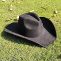 Unisex Wide Brim Suede Western Cowboy Hat - Stylish & Durable Outdoor Headwear