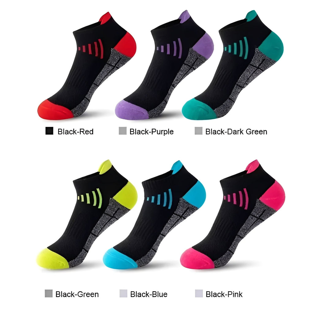 6-Pair Low Cut Athletic Socks - Moisture-Wicking Performance Socks for Sports & Active Lifestyle