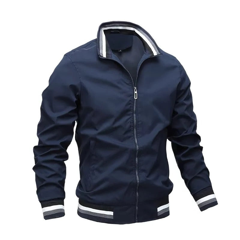 Men's Lightweight Zip Front Bomber Jacket - Stylish & Comfortable Outerwear