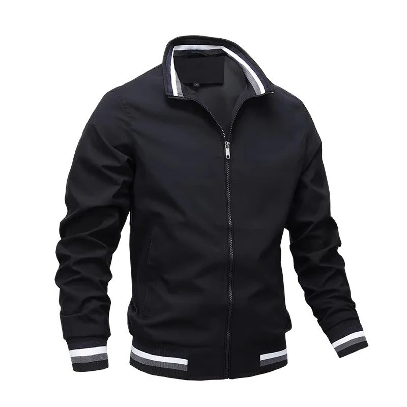 Men's Lightweight Zip Front Bomber Jacket - Stylish & Comfortable Outerwear