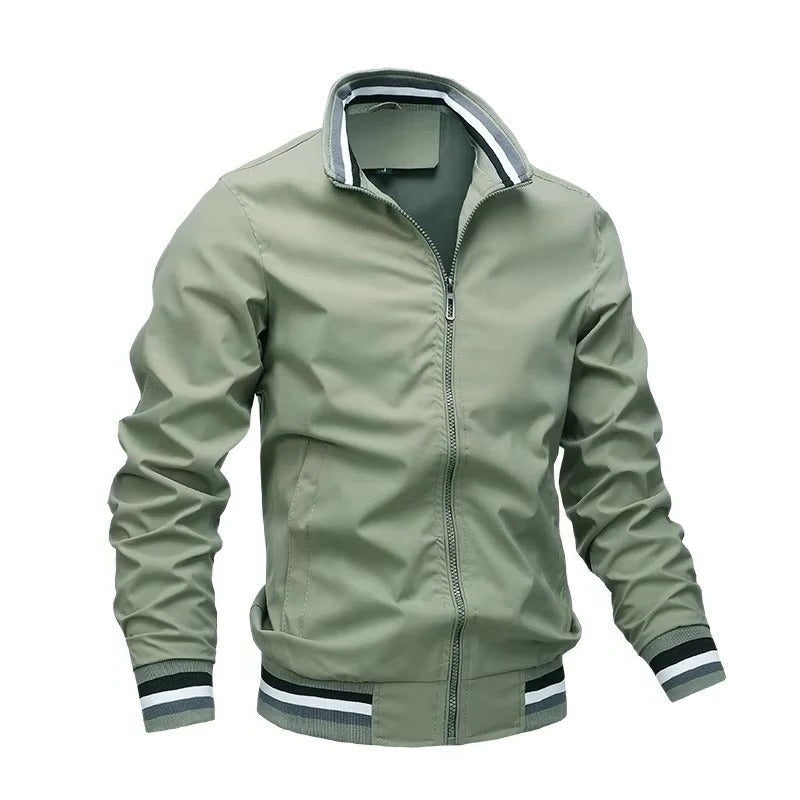 Men's Lightweight Zip Front Bomber Jacket - Stylish & Comfortable Outerwear