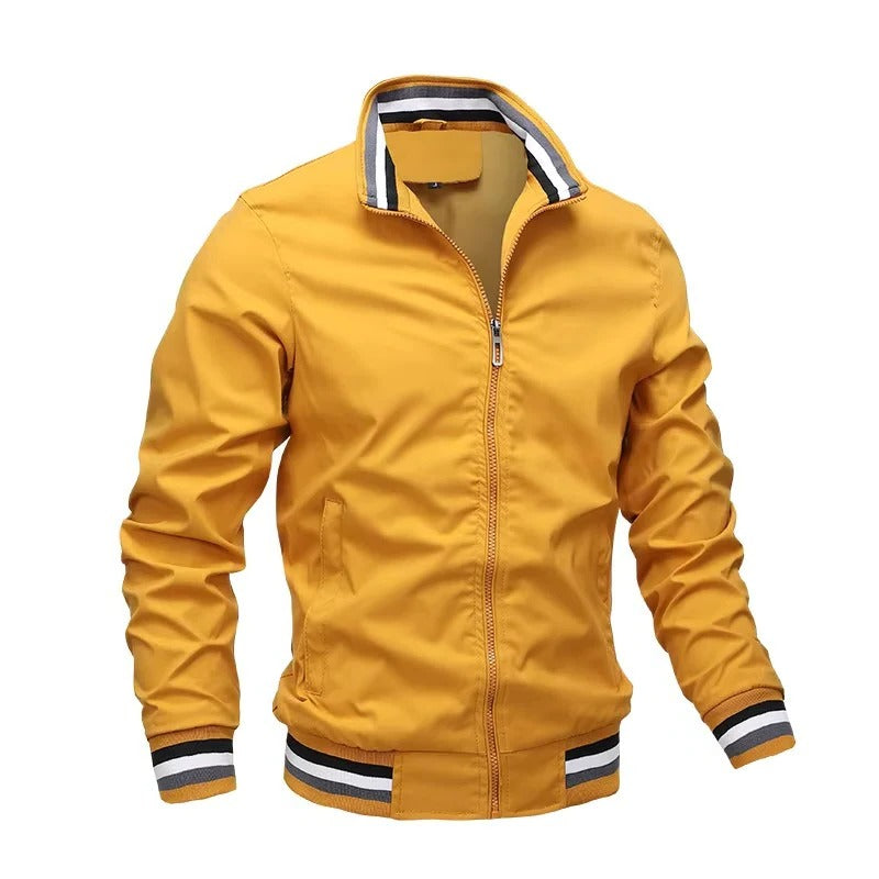 Men's Lightweight Zip Front Bomber Jacket - Stylish & Comfortable Outerwear