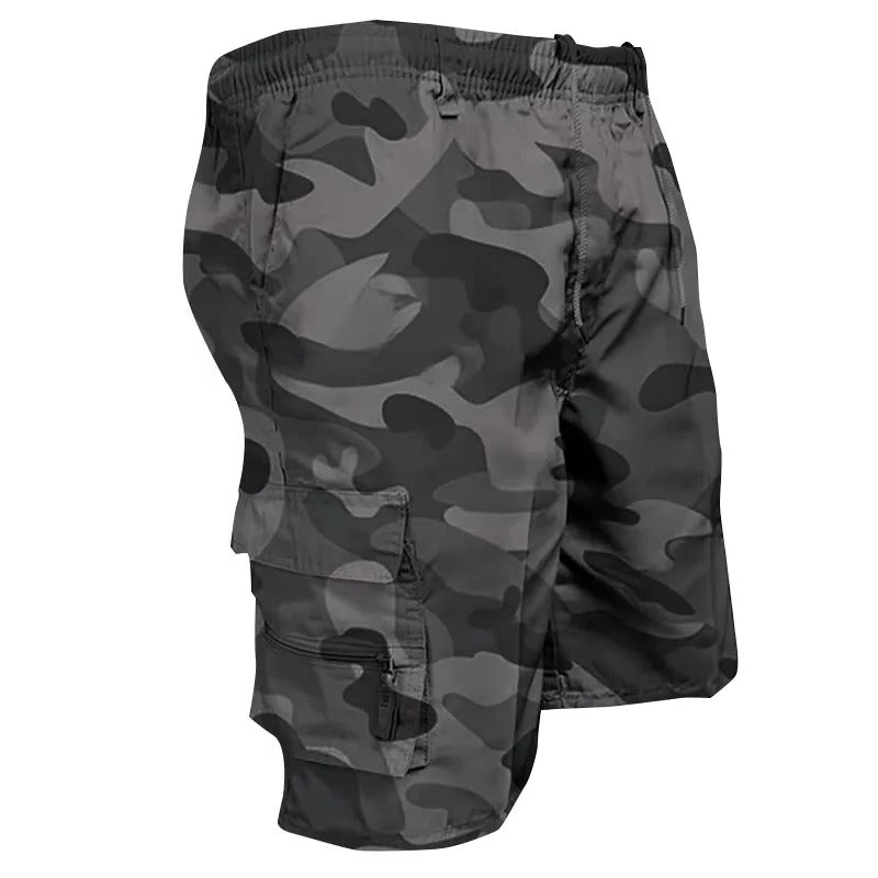 Men's Relaxed Fit Cargo Shorts - Multi-Pocket Design for Comfort and Versatility