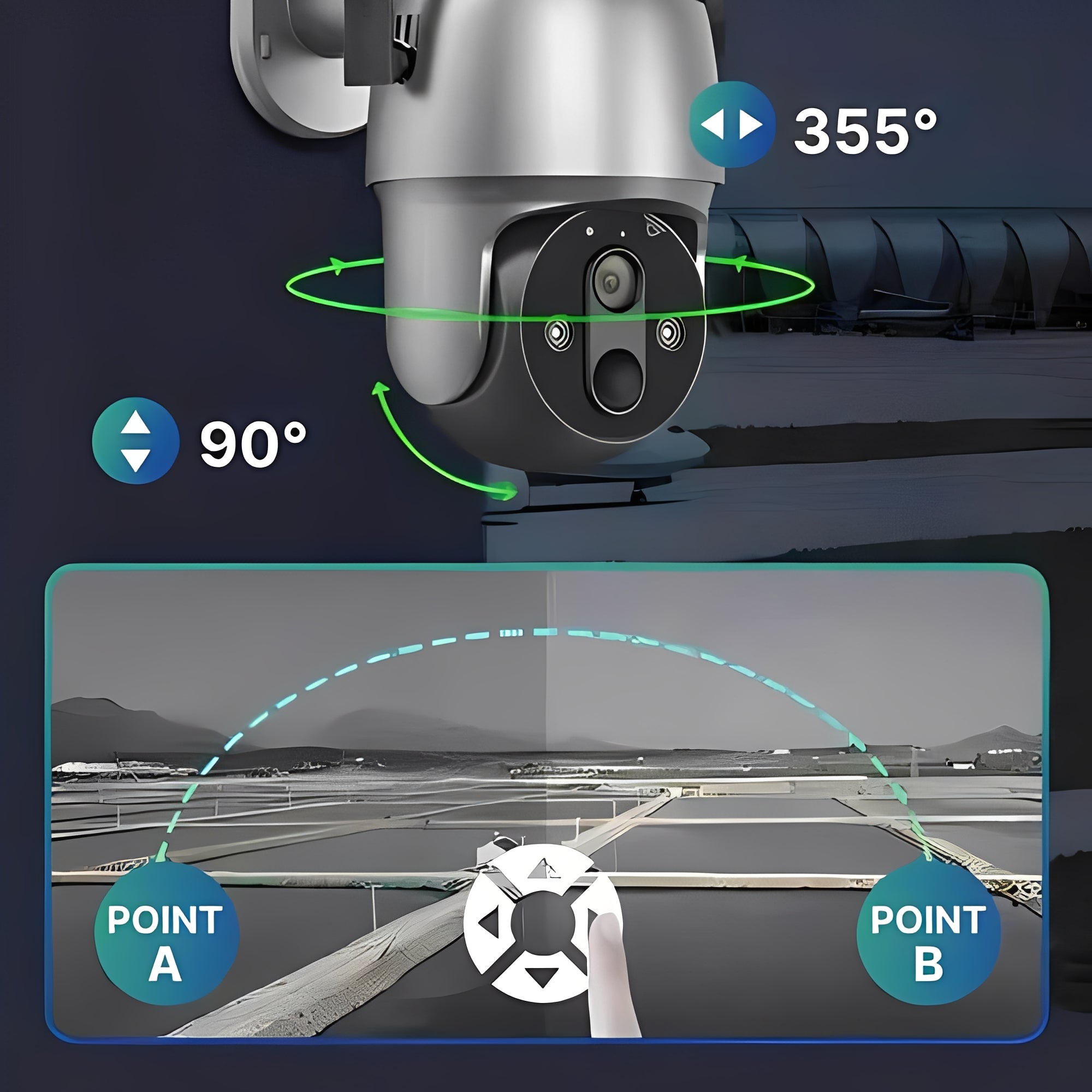 Solar-Powered Outdoor Security Camera - Wireless Surveillance System with HD Night Vision & Motion Detection