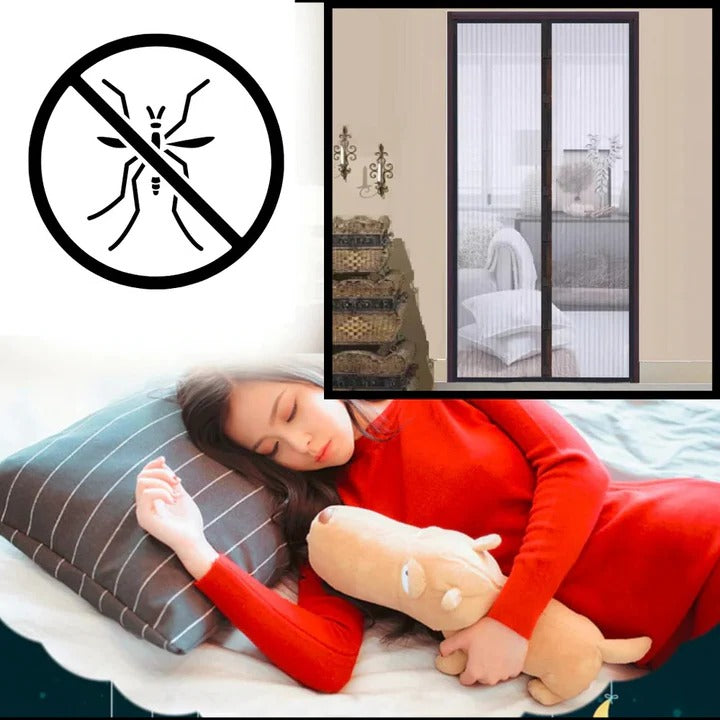 Self-Closing Magnetic Mesh Screen Door - Easy Install, Insect-Proof, Durable & Adjustable Fit