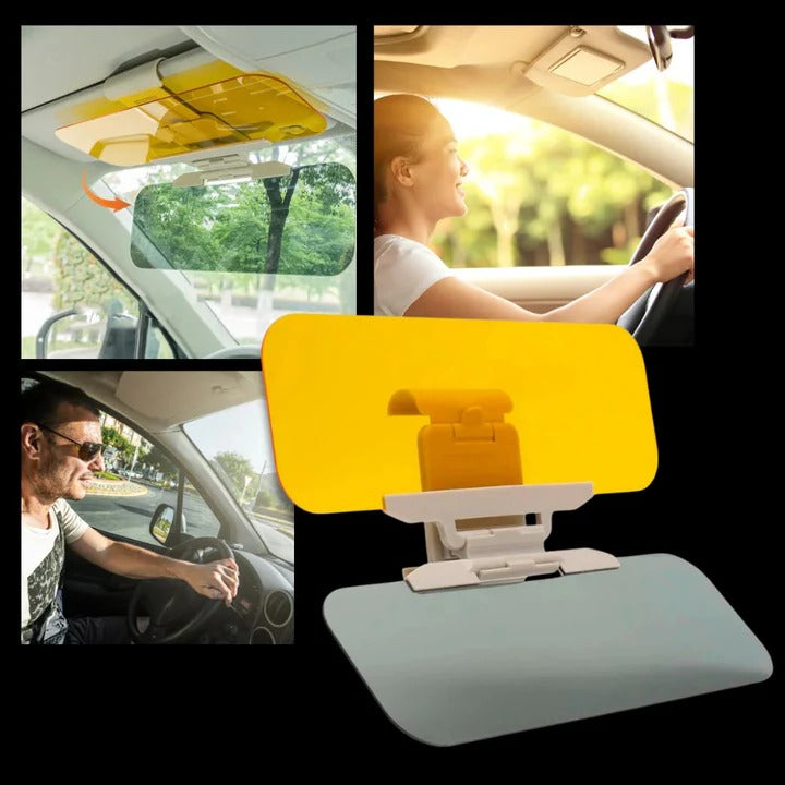 Universal Adjustable Car Sun Visor Extender - Day & Night Driving Protection for Glare Reduction