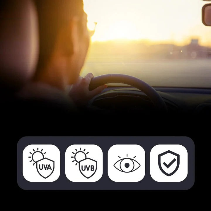 Universal Adjustable Car Sun Visor Extender - Day & Night Driving Protection for Glare Reduction