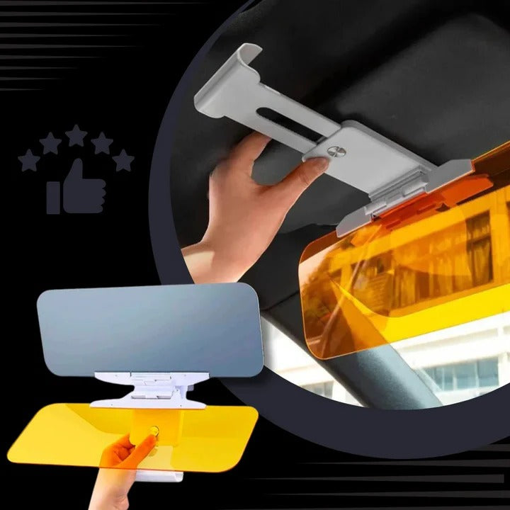 Universal Adjustable Car Sun Visor Extender - Day & Night Driving Protection for Glare Reduction