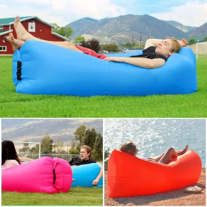 Premium Outdoor Inflatable Air Lounger & Mattress - Perfect for Camping, Travel, and Relaxation