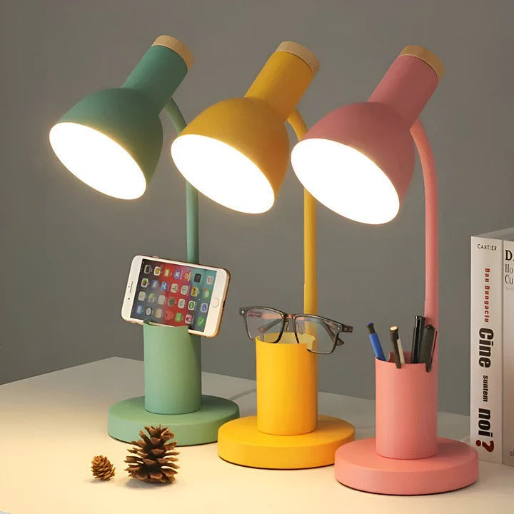 Nordic LED Table Lamp with Built-in Pen Holder - Stylish & Functional Desk Lighting