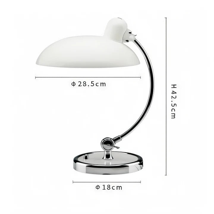 Vintage Adjustable Dome Desk Lamp - Industrial Iron Finish for Home & Office