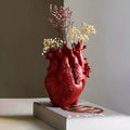 Heart-Shaped Bamboo & Wood Decorative Vase - Eco-Friendly Home Accent for Stylish Displays