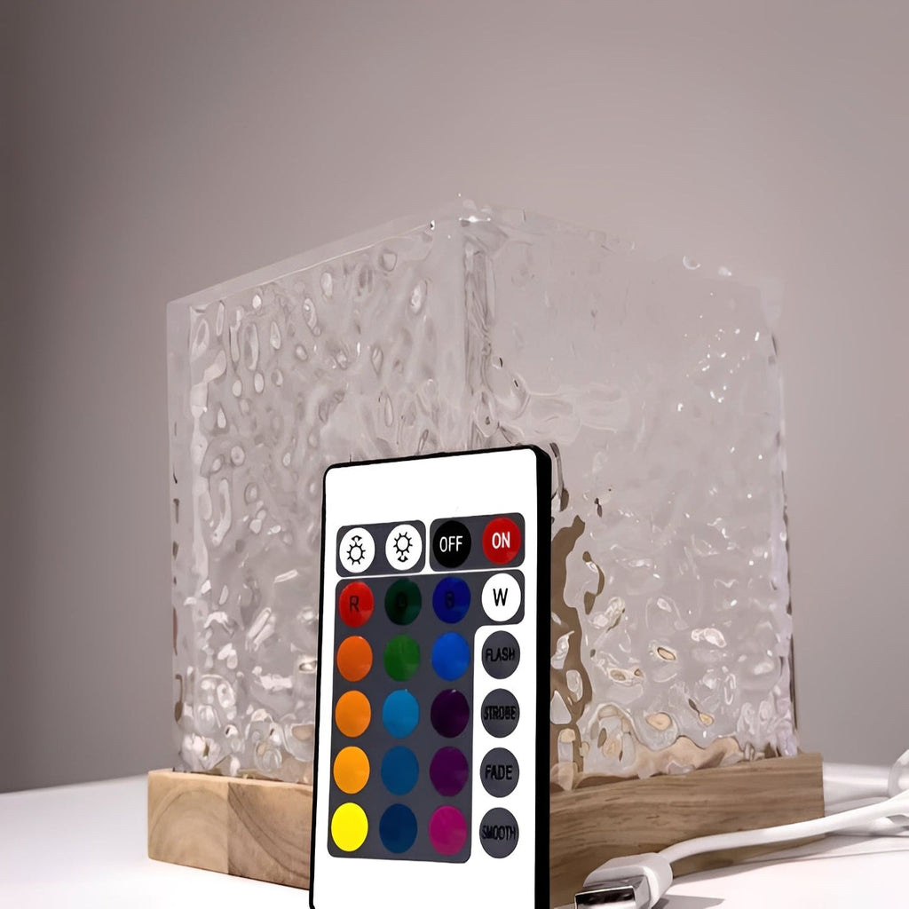 16-Color Water Ripple Projection Night Light with Remote Control – Soothing LED Atmosphere Lamp for Relaxation and Sleep