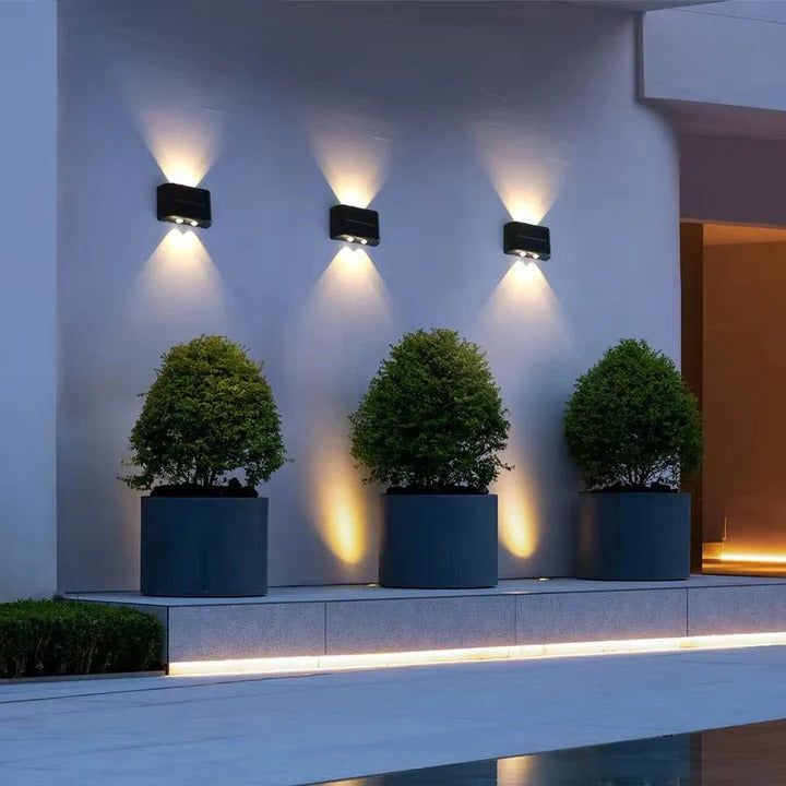 Solar LED Outdoor Wall Light - Energy-Efficient, Eco-Friendly Lighting Solution for Patios, Gardens, and Pathways