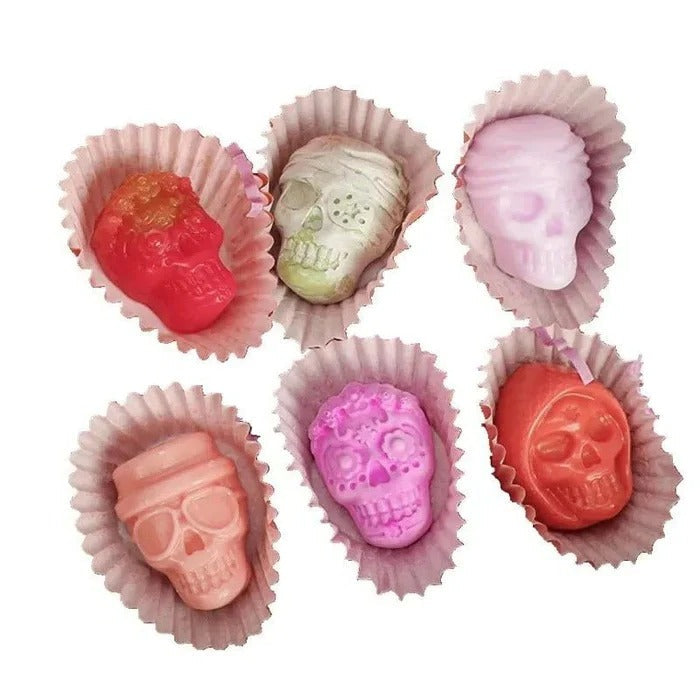 Skull Ice Cube Tray - Silicone Mold with 10 Cavities for Themed Drinks & Halloween Parties