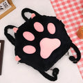 Cat Paw Plush Backpack Purse for Women - Adjustable Straps, Cute & Cozy Design
