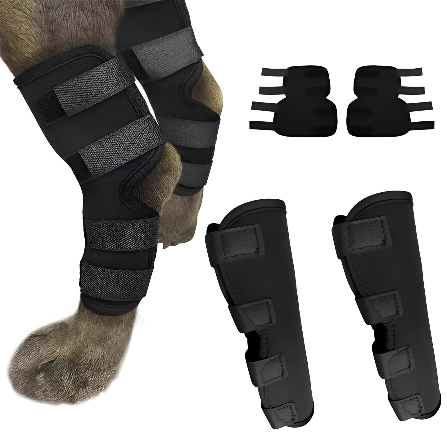 Adjustable Dog Leg Support Brace - Premium Canine Limb Stabilizer with Customizable Straps for Optimal Comfort and Mobility
