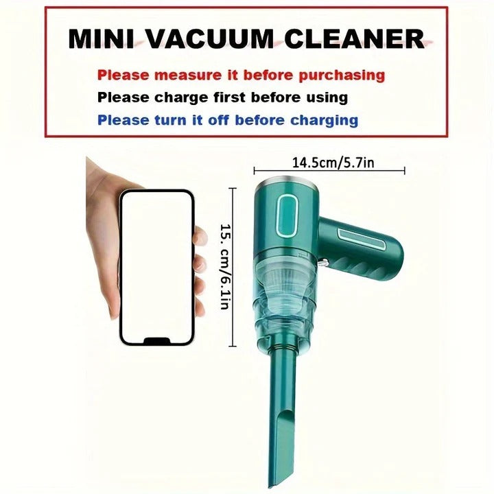 Cordless USB Rechargeable Portable Vacuum Cleaner - Ideal for Car and Home Use