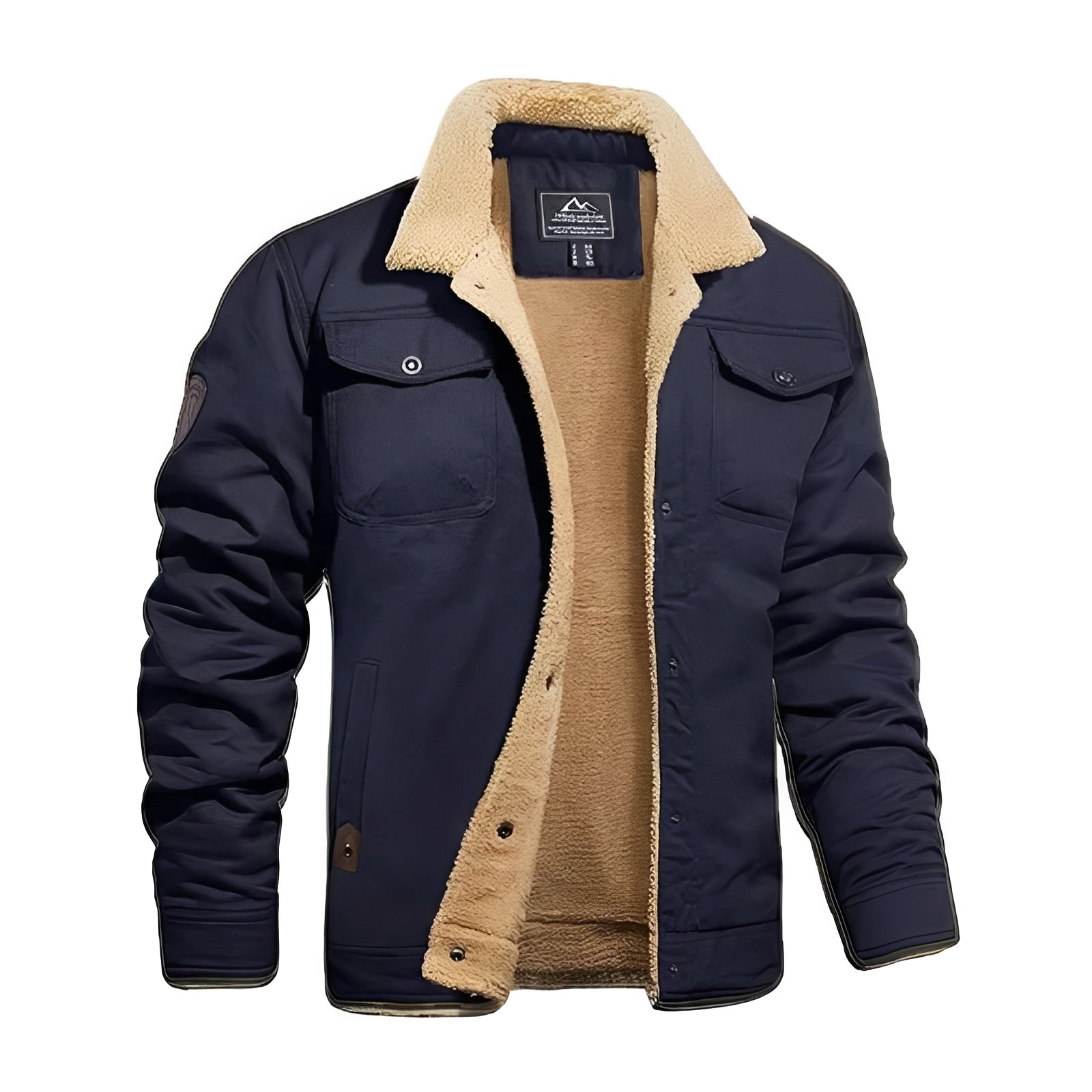Men's Retro Plush Windproof Jacket - Stylish Winter Streetwear for Ultimate Comfort