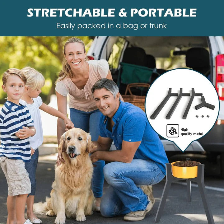 Elevated Raised Dog Bowl Stand – Adjustable Height for Comfortable Feeding, Anti-Slip Base, Durable Design