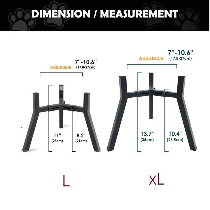 Elevated Raised Dog Bowl Stand – Adjustable Height for Comfortable Feeding, Anti-Slip Base, Durable Design