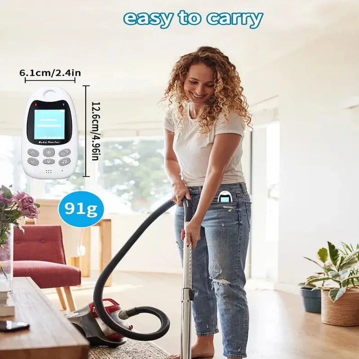 Portable Baby Monitor with Night Vision Camera, Two-Way Audio & Long Battery Life - Ideal for Home & Travel
