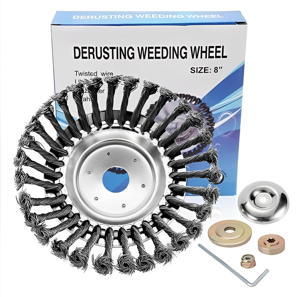 Heavy-Duty Carbon Steel Weed Brush & Trimmer - Durable Lawn Care Tool for Efficient Weed Removal