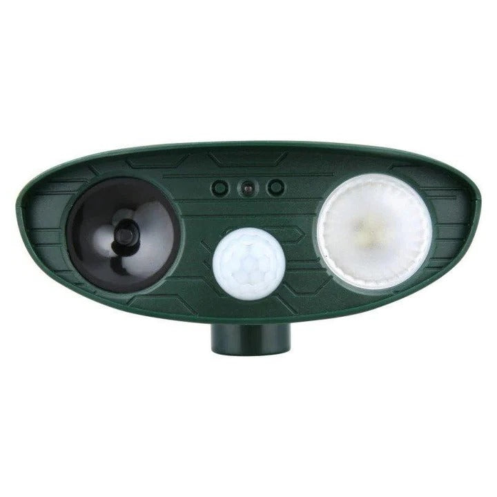 Solar-Powered Ultrasonic Rabbit Repeller with Flashing LED Light - Eco-Friendly Animal Deterrent for Gardens
