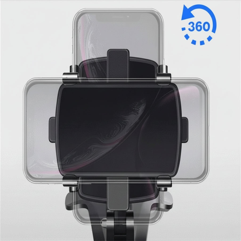 360° Rotating Universal Car Phone Holder - Adjustable Dashboard & Windshield Mount for All Smartphones