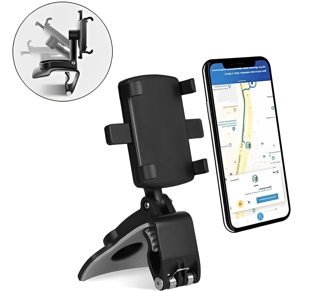 360° Rotating Universal Car Phone Holder - Adjustable Dashboard & Windshield Mount for All Smartphones