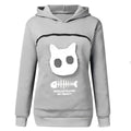 Cozy Cat Lover Hoodie with Cuddle Pouch for Pets - Perfect for Snuggling and Style!