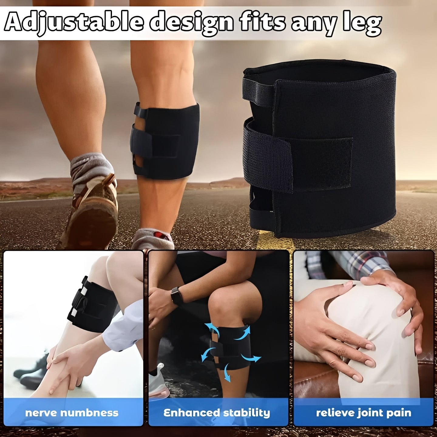 Adjustable Compression Sciatic Wrap for Pain Relief - Targeted Support for Sciatica Relief
