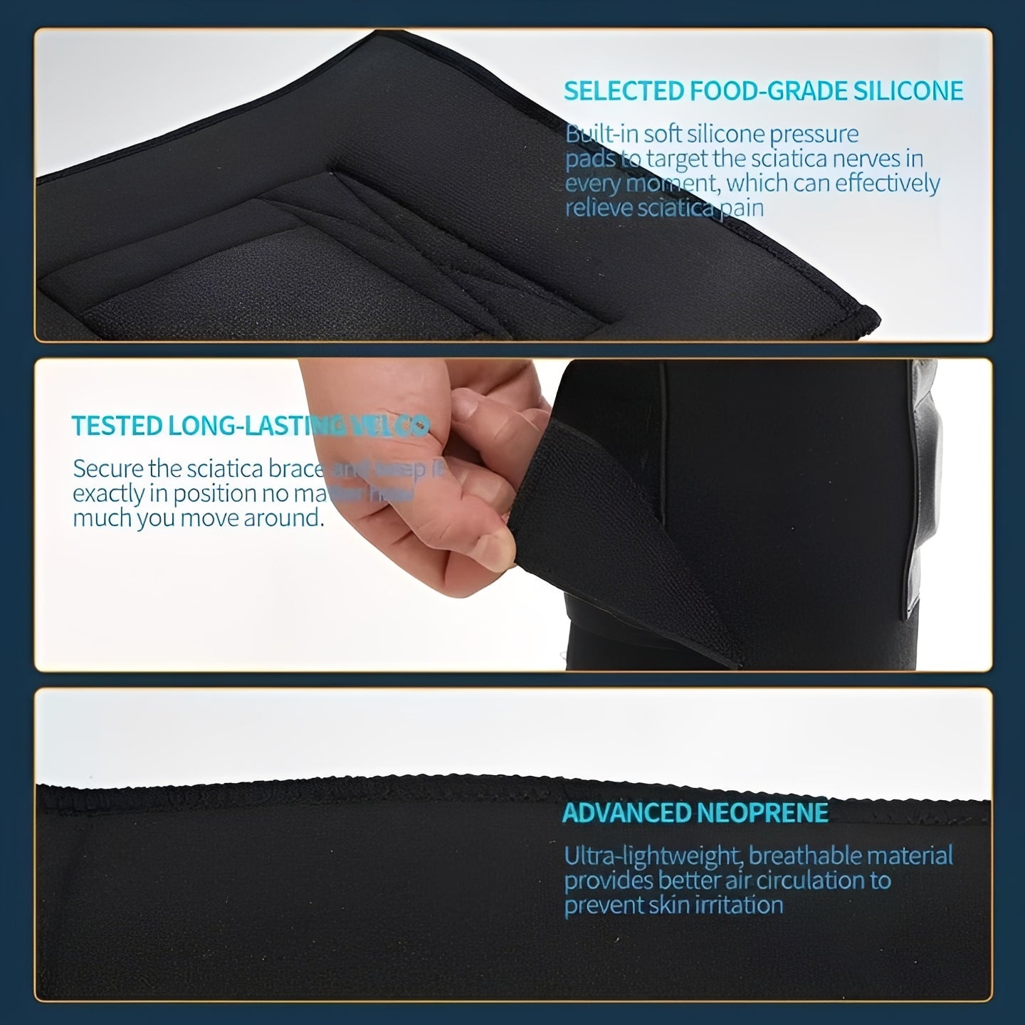 Adjustable Compression Sciatic Wrap for Pain Relief - Targeted Support for Sciatica Relief