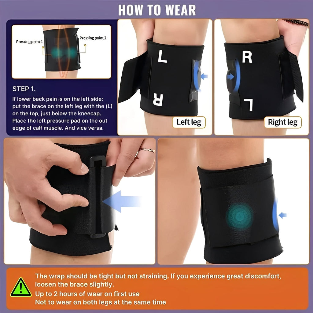 Adjustable Compression Sciatic Wrap for Pain Relief - Targeted Support for Sciatica Relief