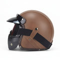 Open Face Motorcycle Helmet with Removable Goggles - Lightweight, Comfortable, and Stylish Safety Gear