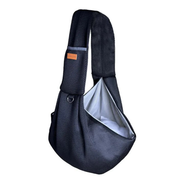 Comfortable Mesh Crossbody Dog Carrier Sling with Padded Adjustable Strap - Perfect for Small Pets