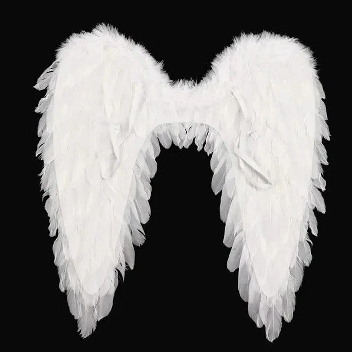 Realistic Feather Angel Wings Costume - Stunning Design for Halloween & Dress-Up