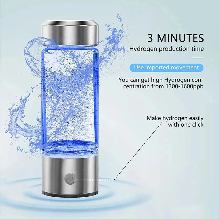 Portable Rechargeable Hydrogen Water Generator Bottle - Ideal for Home & Travel