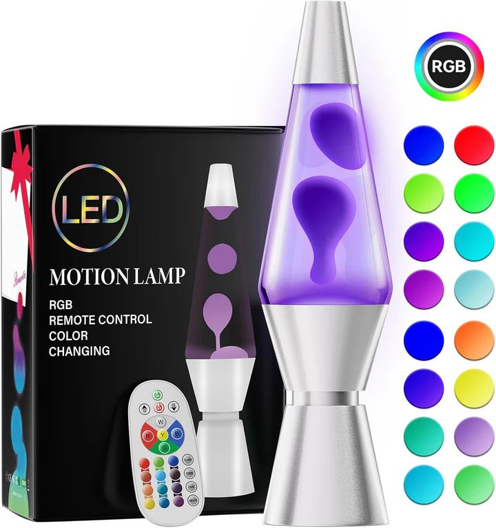 Color Changing Motion Lava Lamp - Mesmerizing Wax Flow & Ambient Lighting