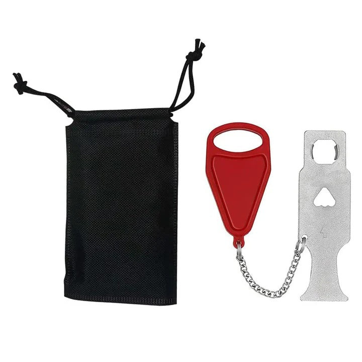 Travel Door Lock with Reinforced Security Bar - Portable Home Security Solution for Hotels & Rentals