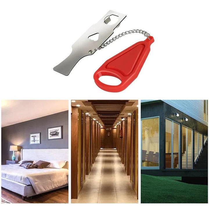Travel Door Lock with Reinforced Security Bar - Portable Home Security Solution for Hotels & Rentals