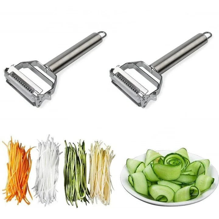 Premium Stainless Steel Vegetable Peeler with Versatile Julienne Blade Attachment for Effortless Food Preparation