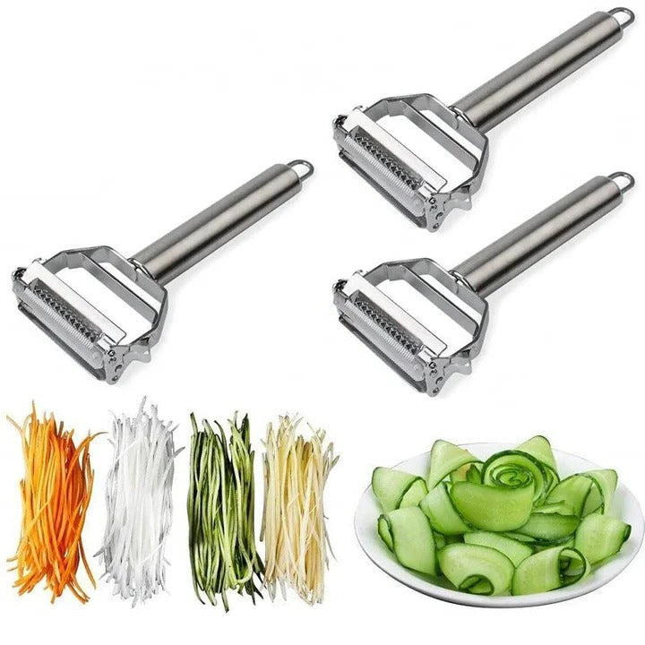 Premium Stainless Steel Vegetable Peeler with Versatile Julienne Blade Attachment for Effortless Food Preparation