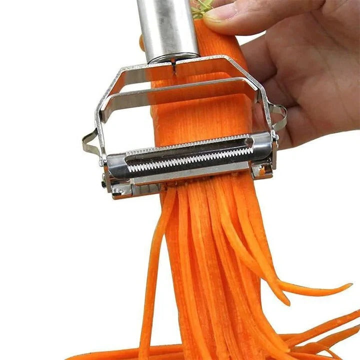 Premium Stainless Steel Vegetable Peeler with Versatile Julienne Blade Attachment for Effortless Food Preparation