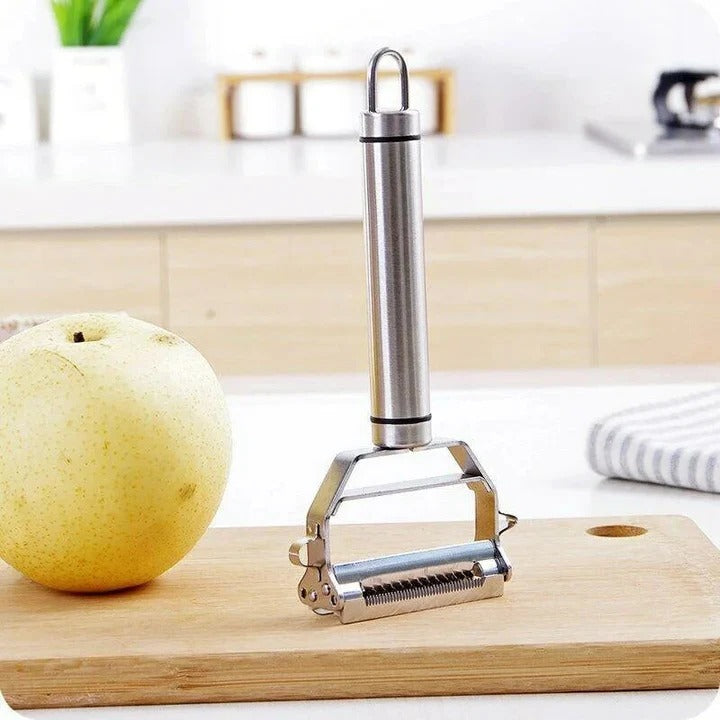 Premium Stainless Steel Vegetable Peeler with Versatile Julienne Blade Attachment for Effortless Food Preparation