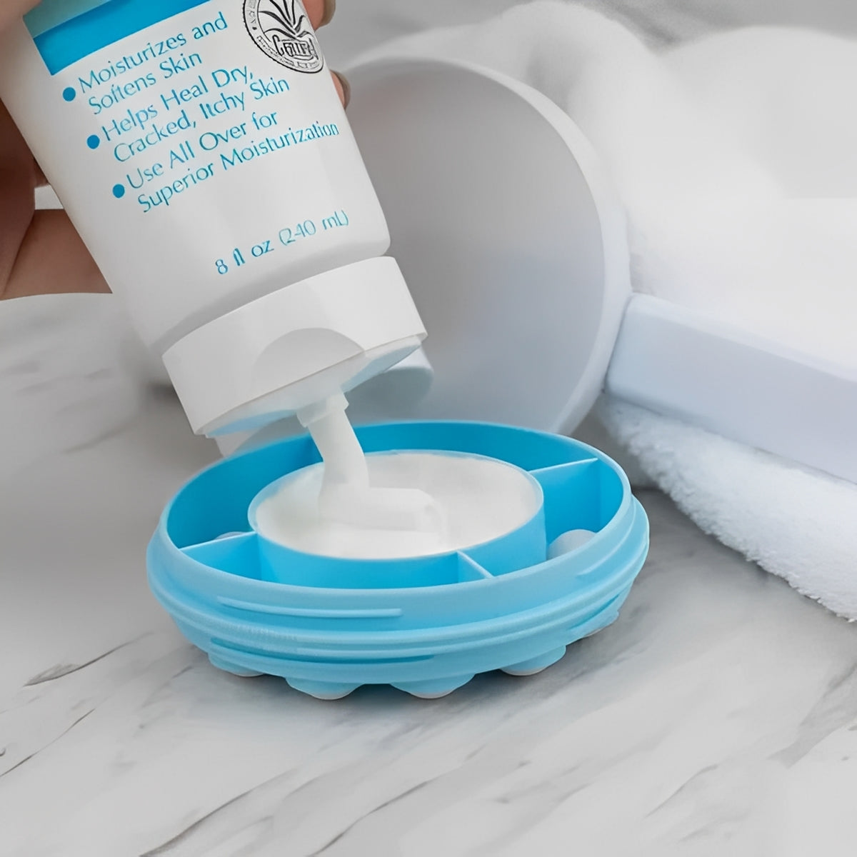 Ergonomic Long Handle Back Lotion Applicator with Roller Ball for Effortless Application