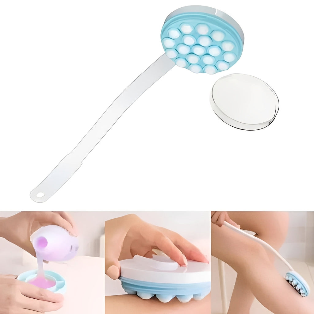 Ergonomic Long Handle Back Lotion Applicator with Roller Ball for Effortless Application